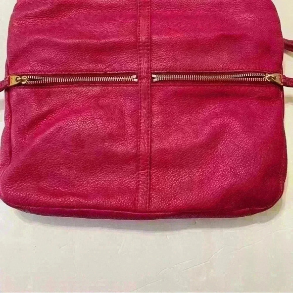 Fossil Women's Medium Burgundy Leather Designer Cross Body Bag Multiple Pockets - Picture 3 of 12